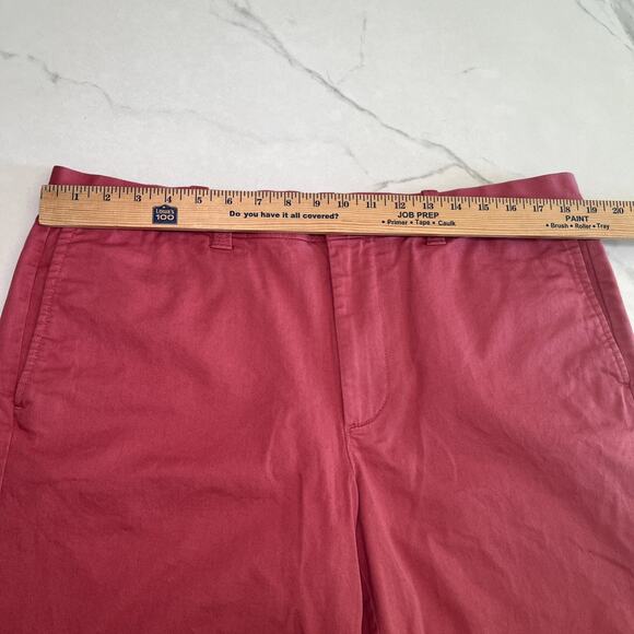 J Crew Dark Pink Slash Pockets Flat Front Chino Shorts Mens Size 38 Inseam 9" - Picture 8 of 12